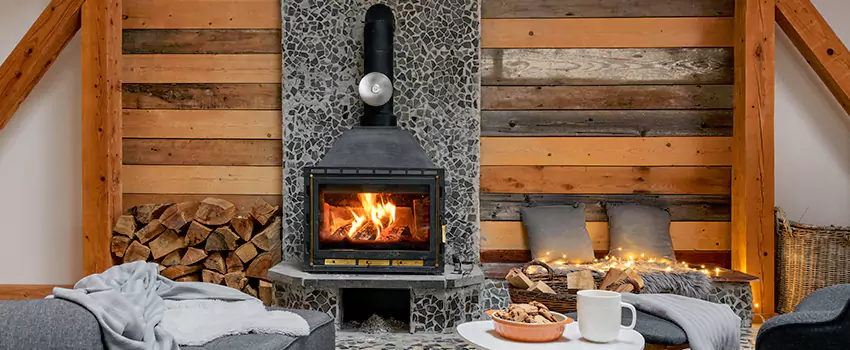 Thelin Hearth Products Direct Vent Gas Stove Fireplace Inspection in Warrington, Florida